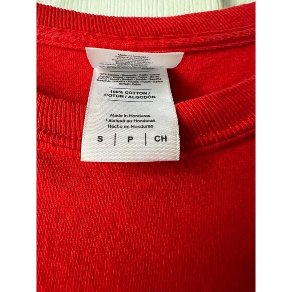 Woggle Red Christmas Cross Long Sleeve T-Shirt Womens Size Small - Picture 3 of 6